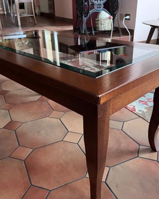 Tavolo da fumo legno e vetro