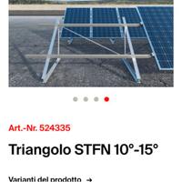 Nr.4 Supporti fischer pannelli fotovoltaici.