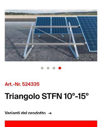 Nr.4 Supporti fischer pannelli fotovoltaici.