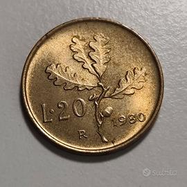 Lotto da 500 monete da 20 lire