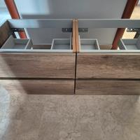 Mobile bagno sottolavabo per lavandino doppio