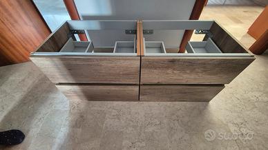 Mobile bagno sottolavabo per lavandino doppio