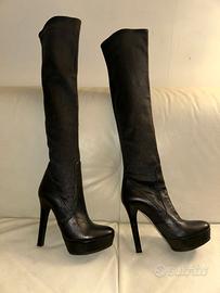 Stivali Miu Miu pelle e nappa stretch - tg36 neri