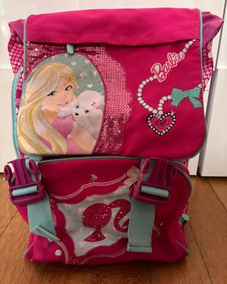 Zaino fucsia Barbie per la scuola primaria.