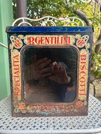 Scatola Latta Pubblicitaria P. Gentilini Roma 1915