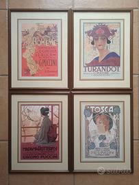 Quadri/locandine/poster opere Giacomo Puccini
