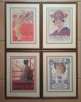 Quadri/locandine/poster opere Giacomo Puccini