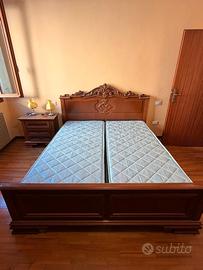 Letto, rete e comodini