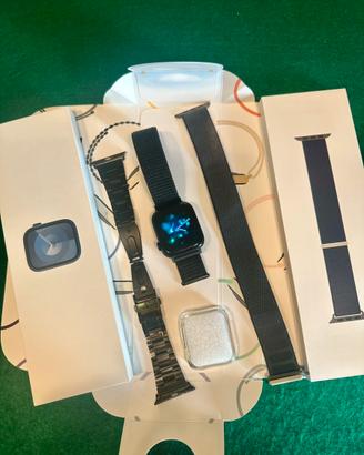 Apple Watch serie 9 GPS 45mm mezzanotte +accessori