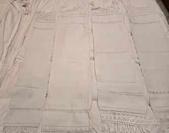 asciugamani vintage lino/tela grezza