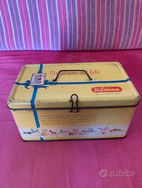 Antica scatola in latta biscotti Plasmon