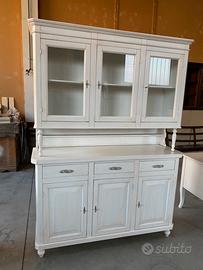 Mobile vetrina in legno nuova bianca