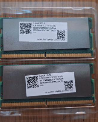 RAM 2x8 GB (16gb) DDR5 5600mhz SODIMM Samsung
