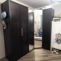 armadio pax ikea marrone nero