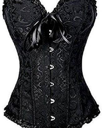 corsetto tipo burlesque nero xl