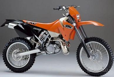 TELAIO TARGATO KTM SX EXC 200 2t 1999 2003 ENDURO