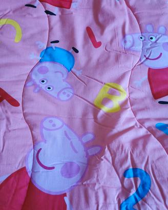 Piumino Peppa Pig 100% cotone per letto singolo