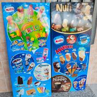 Cartelloni metallo lamiera gelati pubblicità targa