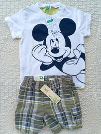 Set bimbo maglietta+pantaloncino Benetton Disney