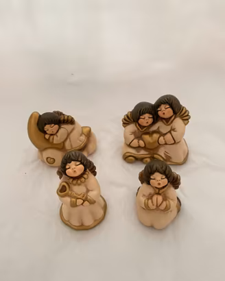 Set 4 angeli thun beige e oro