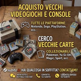 Vecchie Console, videogame e carte
