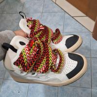 scarpa bianca con lacci colorati unisex 44