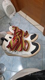 scarpa bianca con lacci colorati unisex 44