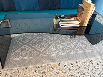 Tavolo in Vetro Fume da Salotto ricurvo