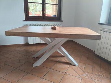 Tavolo Allung. Rovere 160/240 cm + 4 Sedie nordich