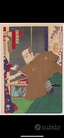 Stampa giapponese originale di Toyohara Kunichika