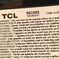 TV QLED TCL 55C655 x recupero componenti ROTTO