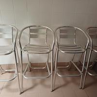 4 sgabelli acciaio