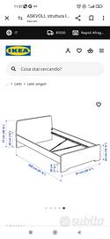  2 letti singoli Ikea completi di materassi 