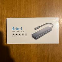 Adattatore usb 6in1 per pc