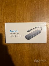 Adattatore usb 6in1 per pc