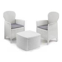 Set da Giardino con cuscini 2 Poltrone e Tavolino