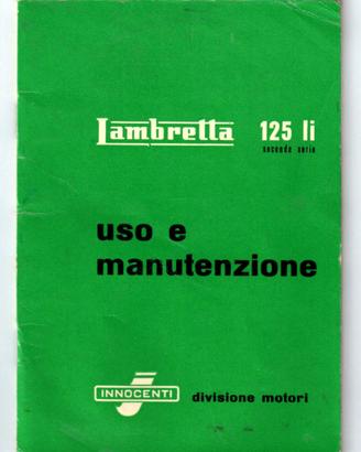 Manuale Uso Originale Lambretta 125 LI 2' Serie