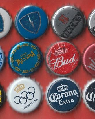 Tappi metallici a CORONA di BIRRE, vari e diversi