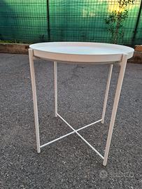 Tavolino vassoio, bianco, 45x53 cm