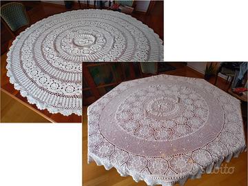 Copritavolo centrino all'uncinetto fatto a mano