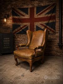 Poltrona Chester Chesterfield Queen Anne cuoio uk