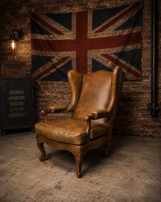 Poltrona Chester Chesterfield Queen Anne cuoio uk