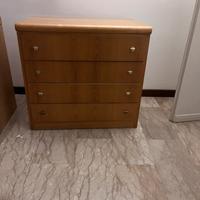 Cassettiera e tavolo scrivania in frassino