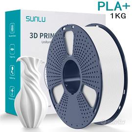 2kg Filamento SUNLU PLA+ Bianco (2x1kg)