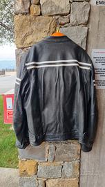giubbotto pelle moto finto vintage
