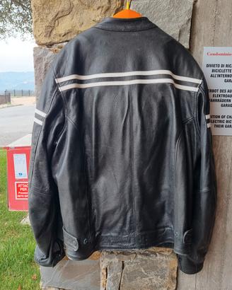 giubbotto pelle moto finto vintage