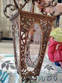 Lanterna Vintage da Sospensione in Fusione Bronzo