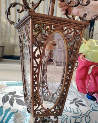Lanterna Vintage da Sospensione in Fusione Bronzo