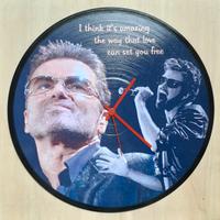 Vinile 33 giri a orologio omaggio a George Michael