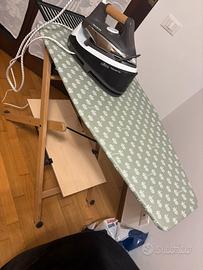 Asse da stiro + ferro a vapore